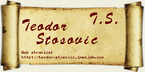 Teodor Stošović vizit kartica